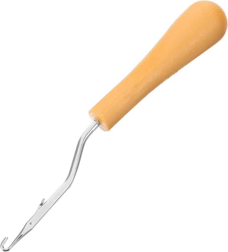 CIMAXIC خطاف كروشيه مريح محمول بمقبض منحني، إكسسوار خفيف الوزن لضفائر الخيوط للسترات والبطانيات والقبعات والأوشاح، إبرة حياكة بسطح أملس لنسيج سلس و - Image 1