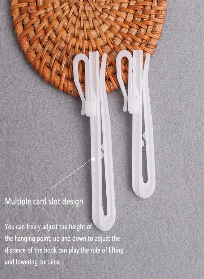 UtySty 40 Pack Curtain Hooks Drapes Hanger Adjustable Shorten Hanging Hook Pinch Pleat Clip Holder Pleater Drapery Prong Pin for Window Door Shower Curtains Rod Ring Pleated Ratchet System - Image 3