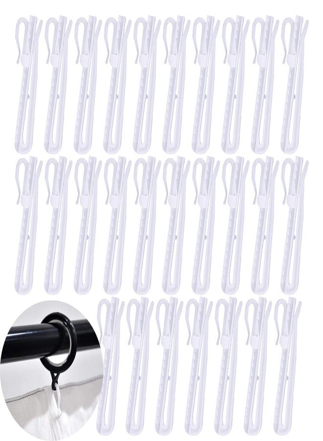 UtySty 40 Pack Curtain Hooks Drapes Hanger Adjustable Shorten Hanging Hook Pinch Pleat Clip Holder Pleater Drapery Prong Pin for Window Door Shower Curtains Rod Ring Pleated Ratchet System - Image 1