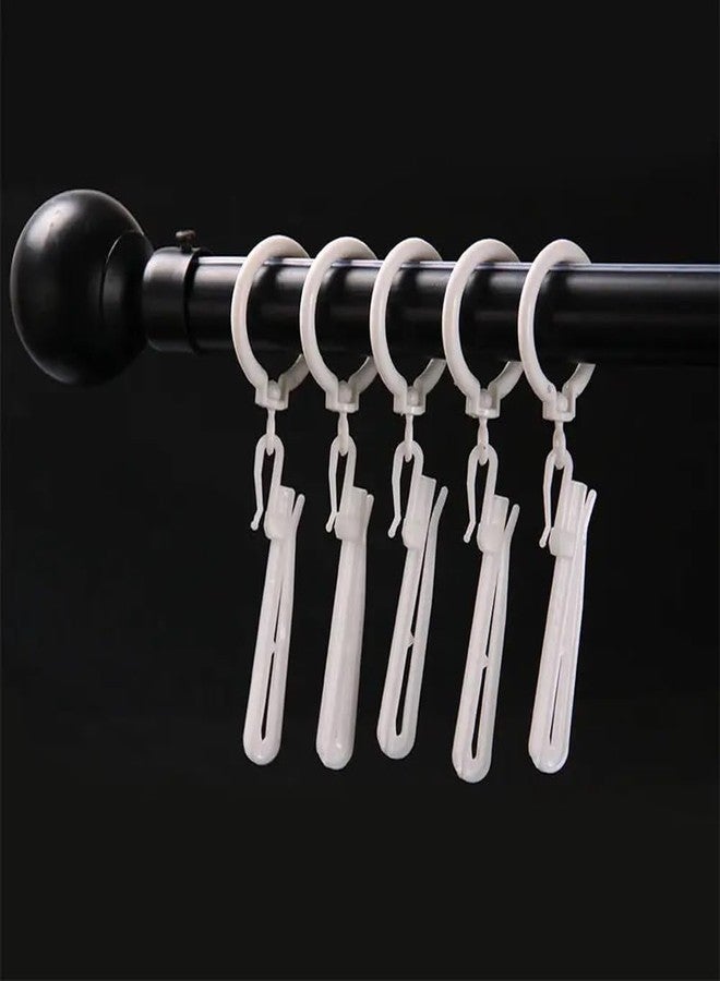 UtySty 40 Pack Curtain Hooks Drapes Hanger Adjustable Shorten Hanging Hook Pinch Pleat Clip Holder Pleater Drapery Prong Pin for Window Door Shower Curtains Rod Ring Pleated Ratchet System - Image 4