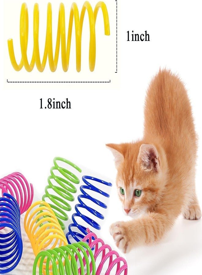itPlus Cat Spring Toys, 16pcs Bouncy Coil Kitty Cats Spiral Spring Toy for Indoor Cats Heavy Interactive Cat Toys Springy Chew Toys Springs Cat Toy for Biting, Swatting, Hunting Entertainment kitten toys - Image 3