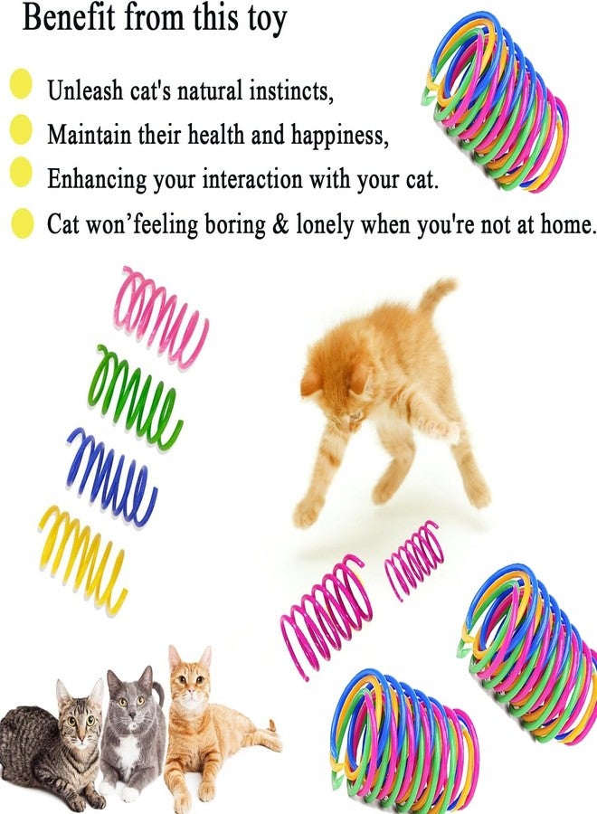 itPlus Cat Spring Toys, 16pcs Bouncy Coil Kitty Cats Spiral Spring Toy for Indoor Cats Heavy Interactive Cat Toys Springy Chew Toys Springs Cat Toy for Biting, Swatting, Hunting Entertainment kitten toys - Image 4