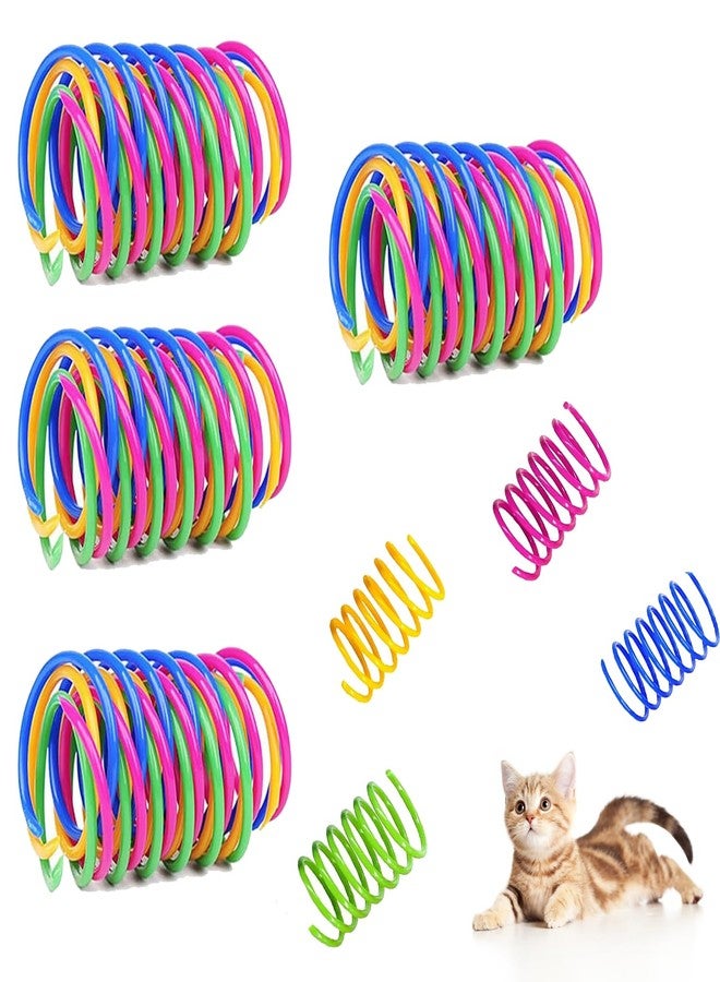 itPlus Cat Spring Toys, 16pcs Bouncy Coil Kitty Cats Spiral Spring Toy for Indoor Cats Heavy Interactive Cat Toys Springy Chew Toys Springs Cat Toy for Biting, Swatting, Hunting Entertainment kitten toys - Image 2