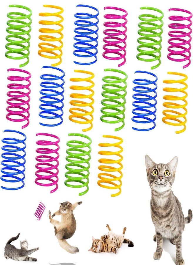 itPlus Cat Spring Toys, 16pcs Bouncy Coil Kitty Cats Spiral Spring Toy for Indoor Cats Heavy Interactive Cat Toys Springy Chew Toys Springs Cat Toy for Biting, Swatting, Hunting Entertainment kitten toys - Image 1