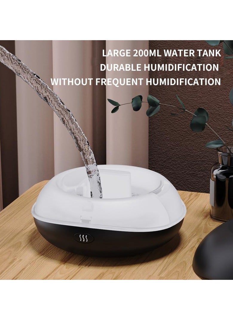 Alruht Flame Essential Oil Diffuser, 200ML Ultrasonic Aromatherapy Mist Humidifier with Mute Design, Waterless Auto Shut Off, 7 Soothing LED Lights for Office, Home, and Bedroom Ambiance, Black  - Image 5
