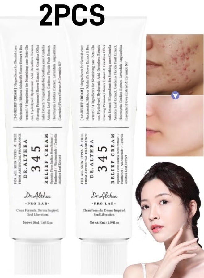Dr.althea Pack of 2 - 345 Relief Cream: Lightweight Multi-Action Solution for Sensitive, Damaged Skin & Post-Acne Marks - Image 1