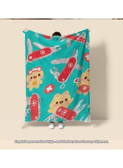 General Baby and children's cartoon flannel thin blanket (warm and comfortable, suitable for sleep, game use) 70cm*100cm - 699  - Image 2