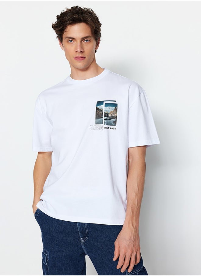 White Men's Relaxed Fit Crew Neck Short Sleeve Landscape Printed T-Shirt - pzsku/Z919743B445C907CF3C06Z/45/_/1730941018/8eabff83-e7cb-431c-a3d1-91eec7fa269a