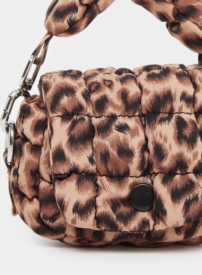 Styli Asymmetric Handle Quilted Handbag - Image 3