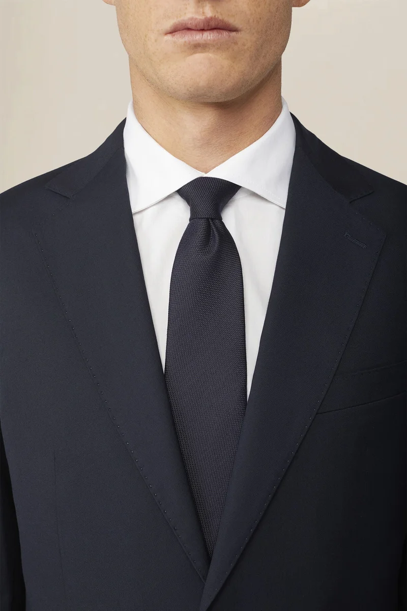 Doppelganger Solid-color men's tie - DK Blue