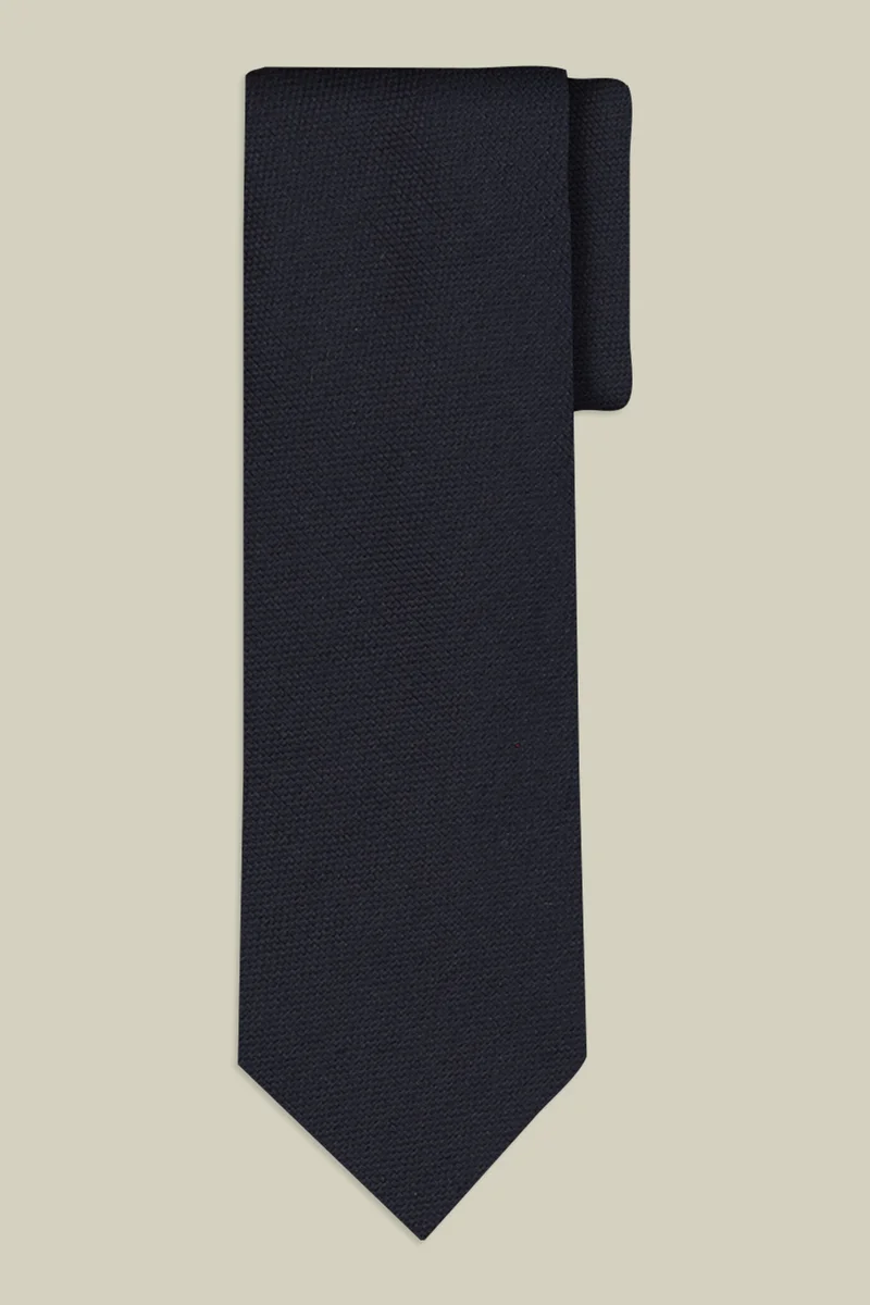 Doppelganger Solid-color men's tie - DK Blue