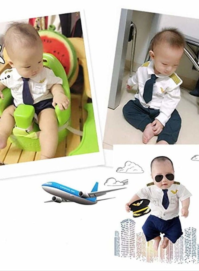 FANCYBABY زي طيار للأطفال الأولاد لعيد الهالوين - بدلة رومبر (6 إلى 9 أشهر، بأكمام طويلة) - Image 2