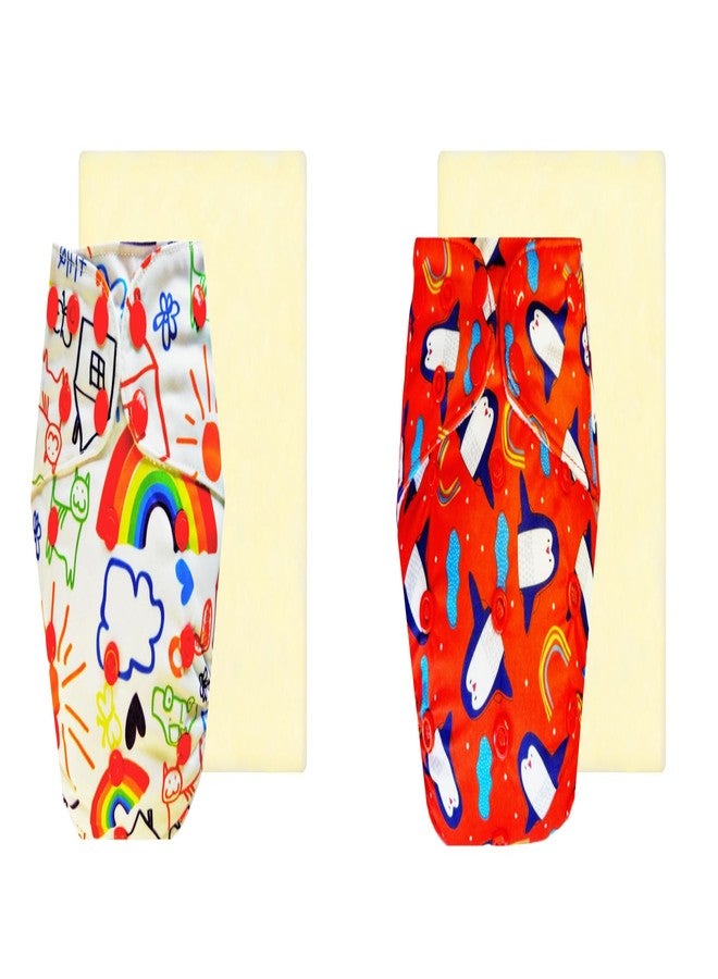 Dumbledo Elite Cloth Diaperwith Magical Soaker (Pack of 2) | Soft & Gentle | 6-Layer Absorbent Pad | Travel Friendly | Worry-Free Diapering | 3 Months - 3 Years | Unisex Baby - Image 1