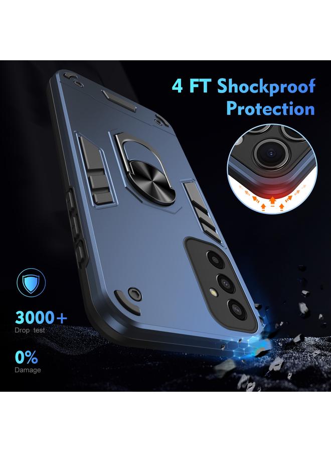 اس-توب جراب لهاتف Samsung Galaxy M13، جراب هاتف مزود بحلقة معدنية مقاومة للصدمات - Image 4