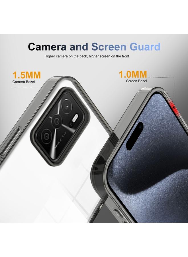 S-TOP Case For OPPO A16 Anti-slip Clear Acrylic Hybrid TPU Phone Case - Image 2