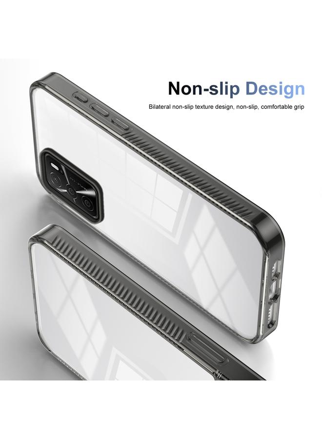 S-TOP Case For OPPO A16 Anti-slip Clear Acrylic Hybrid TPU Phone Case - Image 4