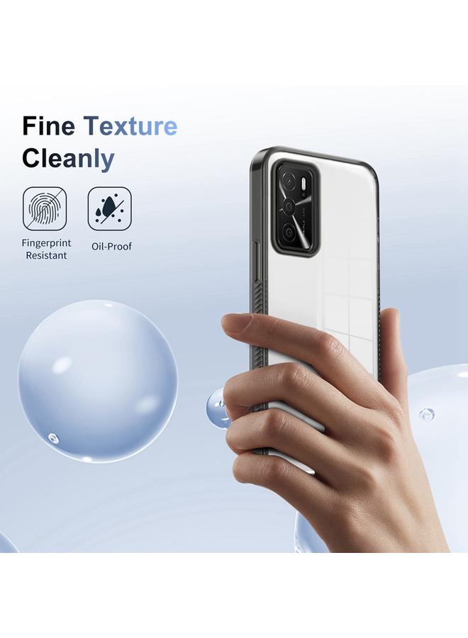S-TOP Case For OPPO A16 Anti-slip Clear Acrylic Hybrid TPU Phone Case - Image 5