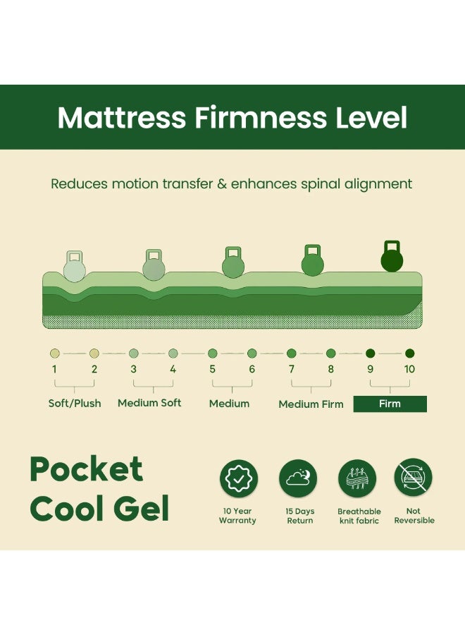 Easeliving Hybrid Gel Memory Foam Mattress 180x200 cm - 30 cm Thick Firm Support Pocket Spring Mattress with Motion Isolation | King Size Mattress with Edge Support & Pressure Relief for All Sleepers - Image 5