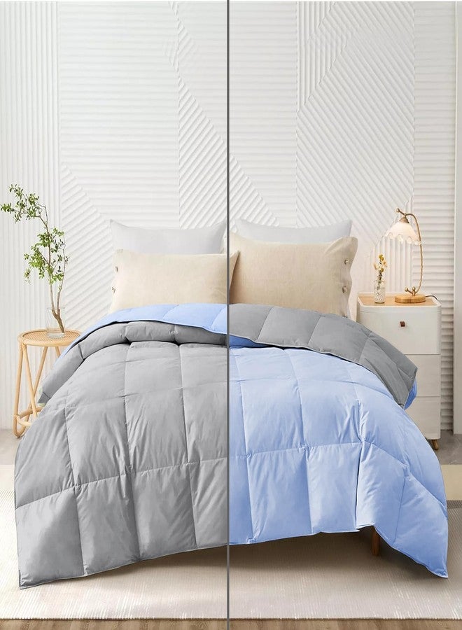 AYANSHI BEDDING Super Soft 100 GSM Ac Blanket/Ac Comforter King Size Bed Summer Comforter Microfibre Lightweight (90" X106" Inches) - King Size Bed Comforter - Sky Blue/Silver Grey Color - Image 1