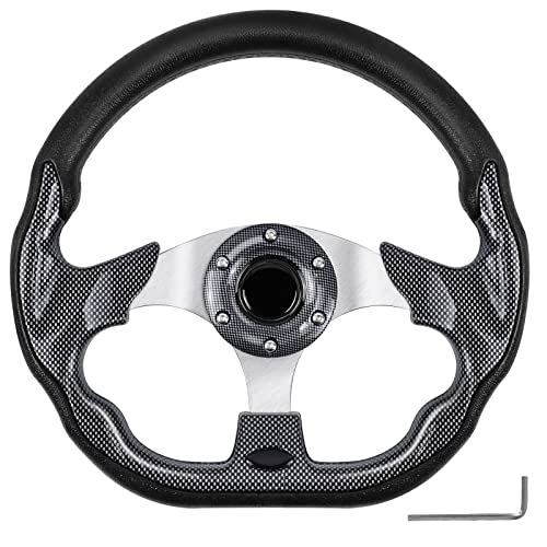 QYMOPAY Golf Cart Steering Wheel, Skid Steering Wheel, Universal Golf Cart for Club Car EZGO RXV and for TXT, for Yamaha, for Precedent Tempo, for DS - Image 1