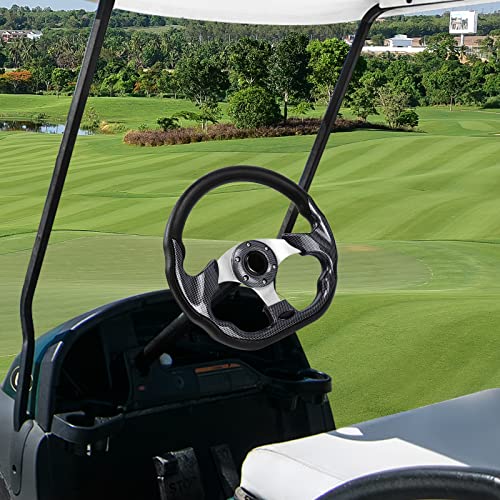 QYMOPAY Golf Cart Steering Wheel, Skid Steering Wheel, Universal Golf Cart for Club Car EZGO RXV and for TXT, for Yamaha, for Precedent Tempo, for DS - Image 5