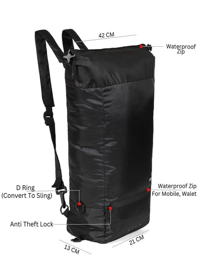 Zingaro ATOM Convertible Travel Backpack, 25L, Large, Waterproof, Multi-Purpose, for Men and Women - Image 2