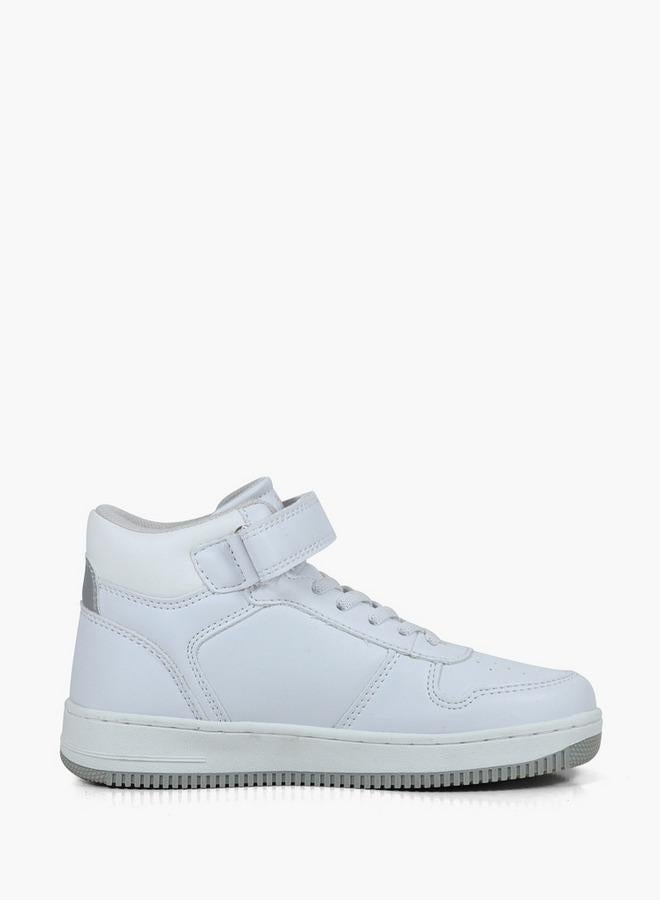 GAP Girls' Boston Mid High Top Sneakers With Hook And Loop Closure - Gpk5217142900 - Image 3