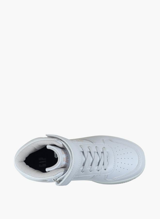 GAP Girls' Boston Mid High Top Sneakers With Hook And Loop Closure - Gpk5217142900 - Image 4