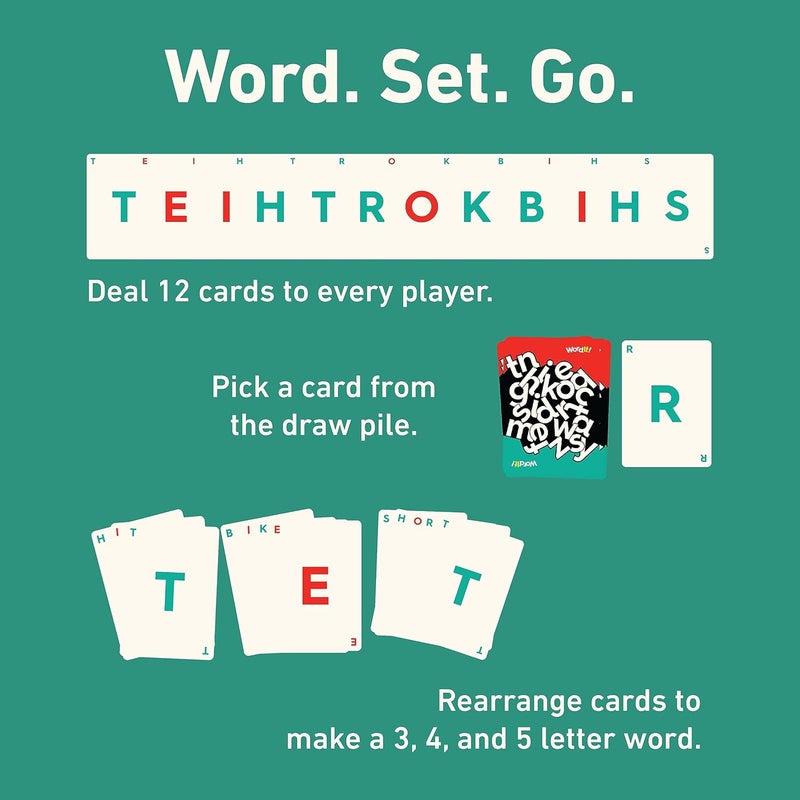 WordIt! ! Card Game for Kids, Adults and Families | Perfect for Word Lovers | Fun Way to Learn Vocabulary, 3 Games Inside (Pack of One) - Image 4