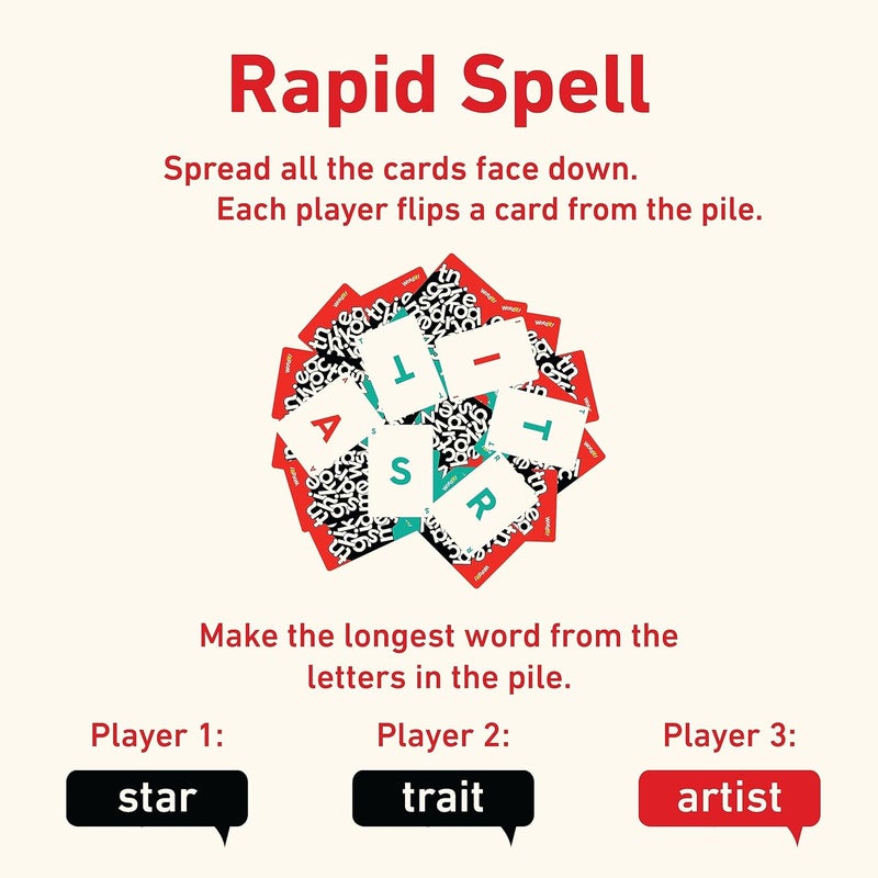 WordIt! ! Card Game for Kids, Adults and Families | Perfect for Word Lovers | Fun Way to Learn Vocabulary, 3 Games Inside (Pack of One) - Image 5