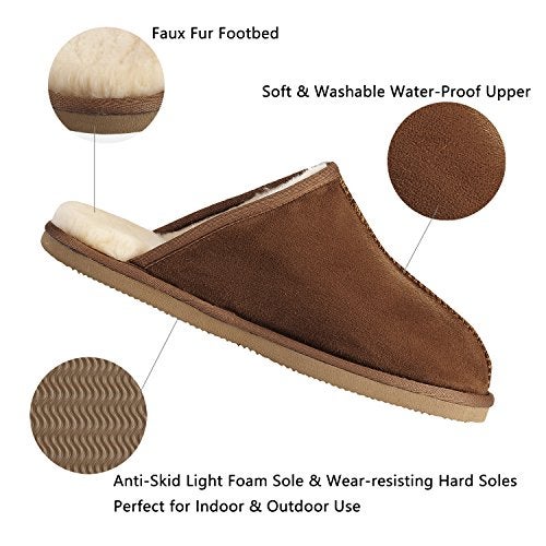 CLPP'LI Mens Slip on Slippers - Tan - 9 - Image 3