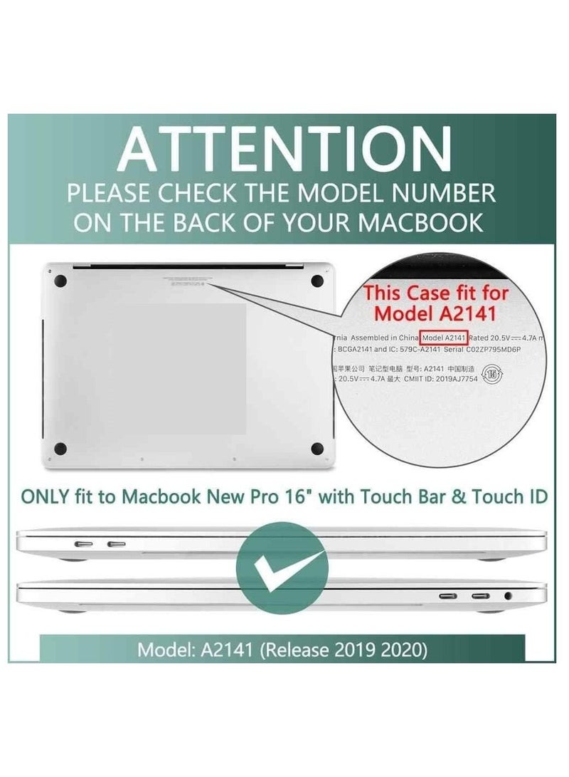AMM Hard Shell Case with US Layout English Keypad Cover Compatible for Apple MacBook New Pro 16" Model: A2141 Release 2019 White - Image 2
