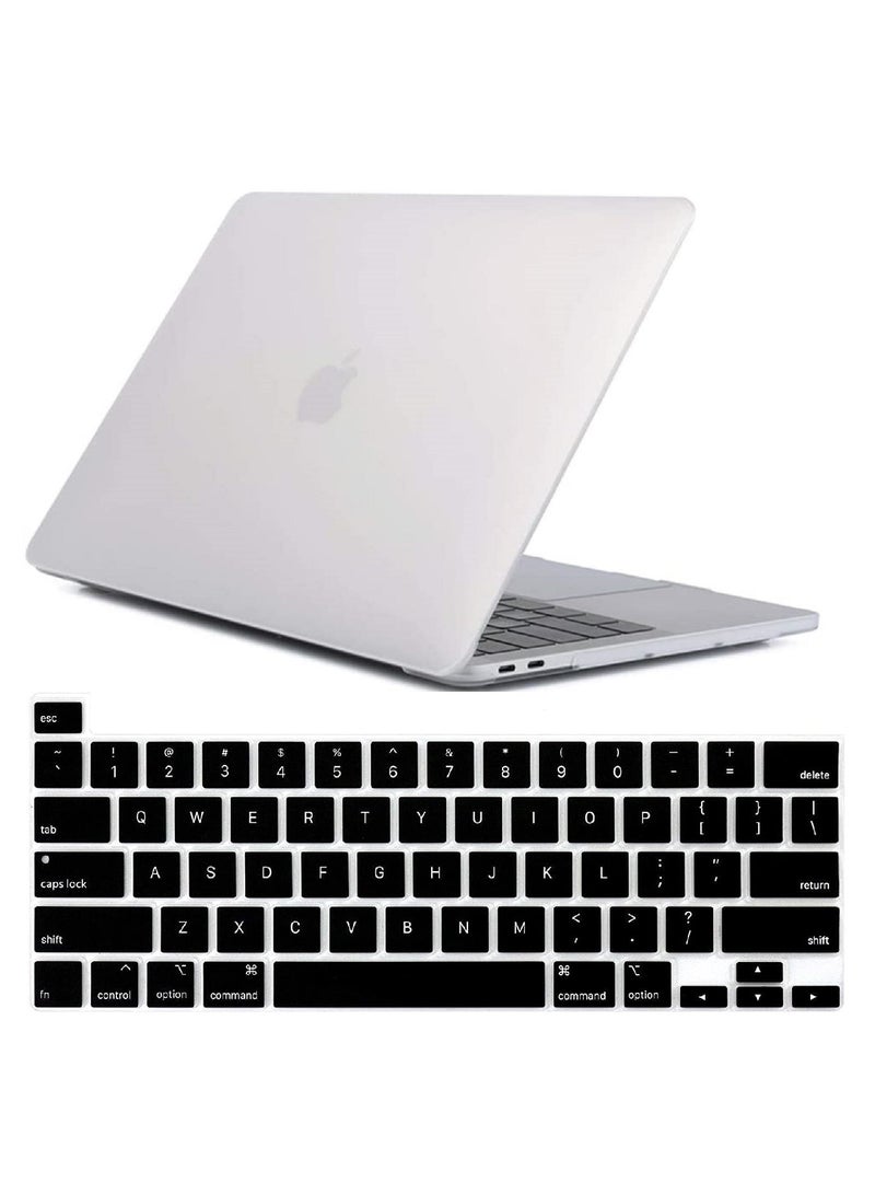 AMM Hard Shell Case with US Layout English Keypad Cover Compatible for Apple MacBook New Pro 16" Model: A2141 Release 2019 White - Image 1