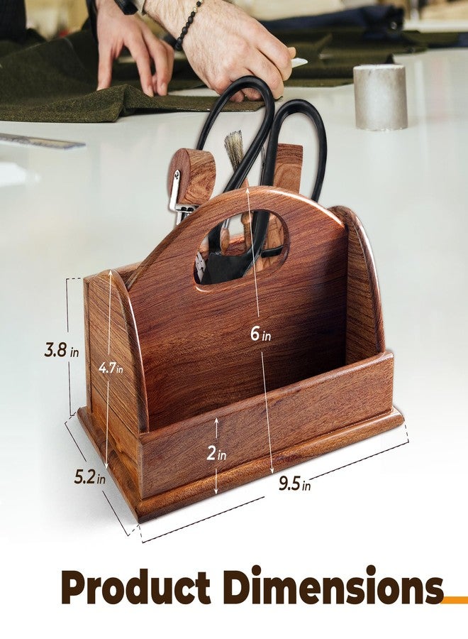 Savina Wooden Sewing Box - Handmade Rustic Storage Organizer for Craftsmen and Quilters, Perfect for Small Tools (BOX ONLY) (Small) - Image 4