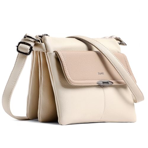 EXOTIC Premium® Dual-Tone Three-Layer Compartment Bag – Stylish & Functional Design (BEIGE) - Image 1