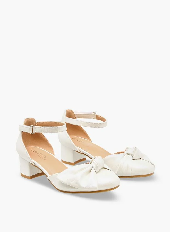 سيليست Girls Block Heel Ankle Strap Shoes
