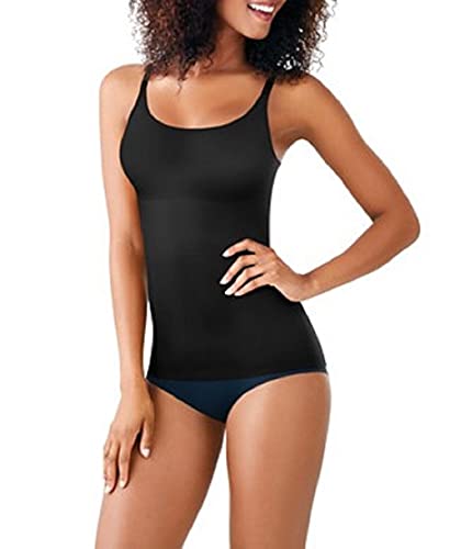 Maidenform womens Cover Your Bases Smoothtec Camisole Dm0038 Shapewear Top, Black, Small US - Image 3