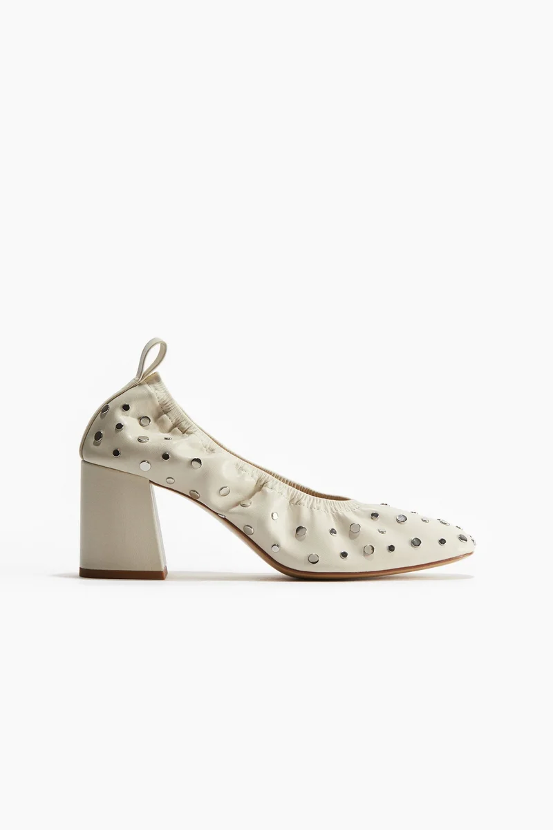 H&M Studded ballet-style court shoes