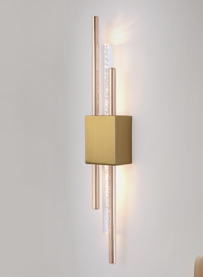 YATAI LIGHTING YATAI Modern LED Wall Light 10W, 50cm Gold Wall Lamp with 3-Color Dimming (3000K-6000K), Acrylic Cover & Metal Base, Adjustable Brightness for Bedroom, Dining Room, Hallway, Mirror Side - Image 1