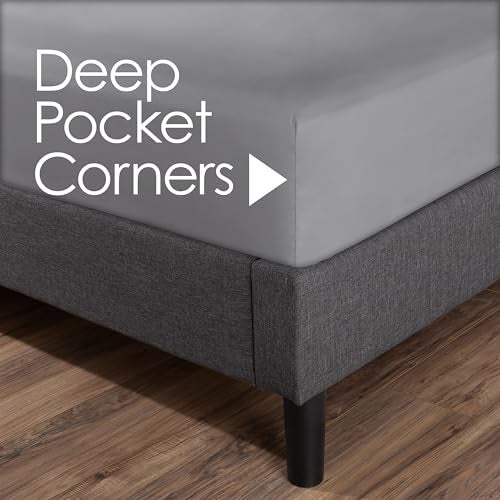 Lavish Home Brushed Microfiber Sheet Set- 3 Piece Bed Linens-Fitted & Flat Sheets.(Twin, Brown) - Image 4