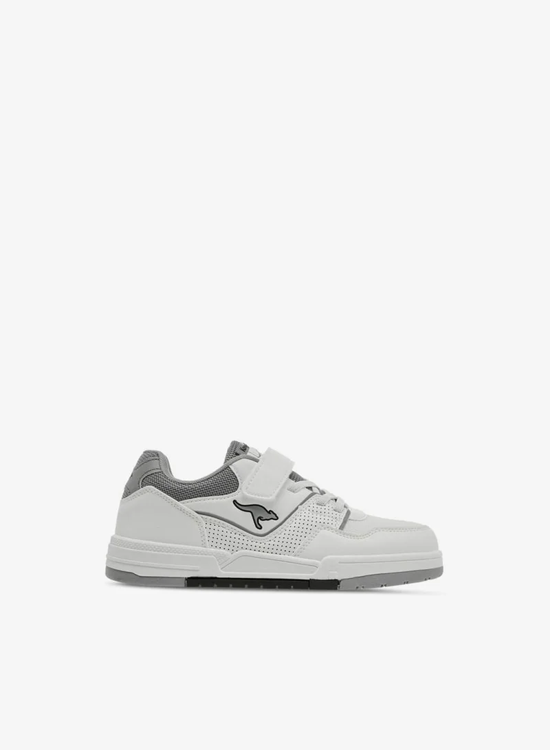 kangaROOS Boys' Panelled Sneakers with Hook and Loop Closure