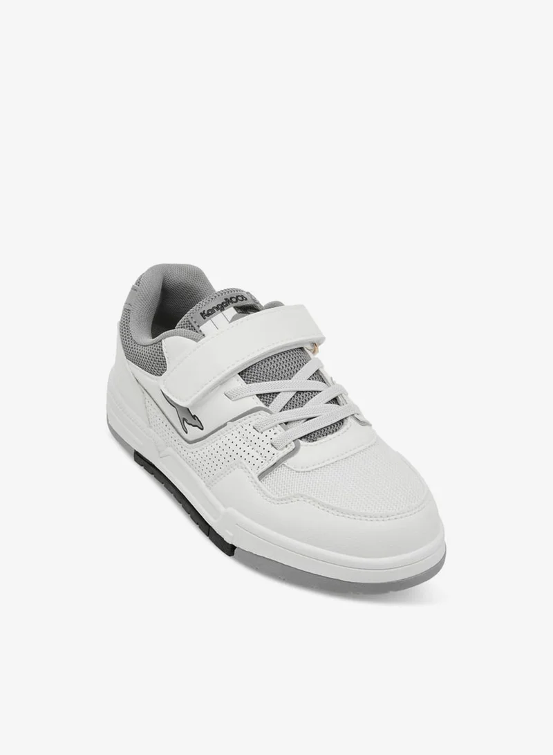 kangaROOS Boys' Panelled Sneakers with Hook and Loop Closure