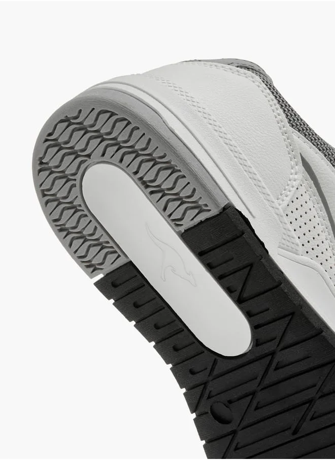 كانغاروس Boys' Panelled Sneakers with Hook and Loop Closure