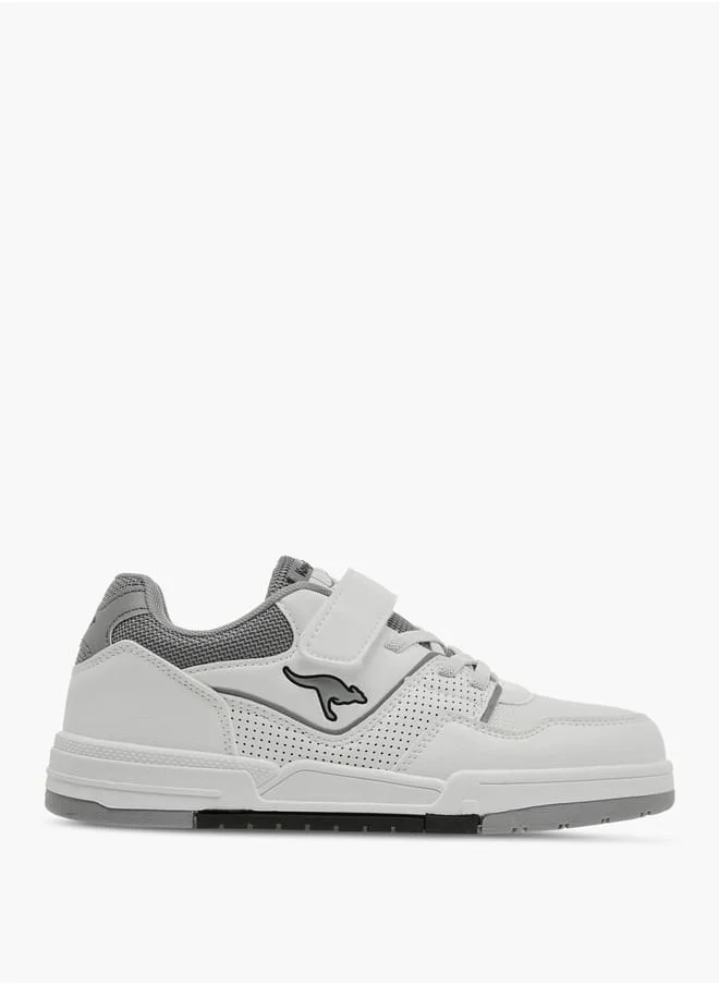 كانغاروس Boys' Panelled Sneakers with Hook and Loop Closure