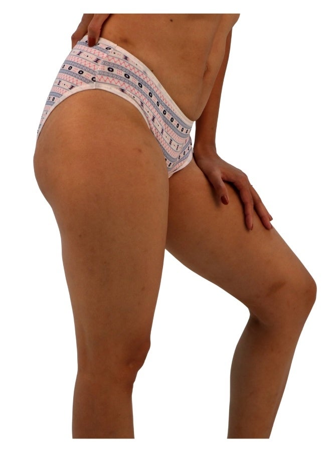 JOANNA JOANNA D001-2 Women's Plain & Floral Design Mid Rise 6-Pack Panties, Multicolor  - Image 3