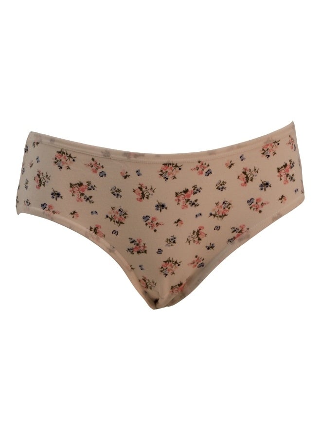 JOANNA JOANNA D001-2 Women's Plain & Floral Design Mid Rise 6-Pack Panties, Multicolor  - Image 5