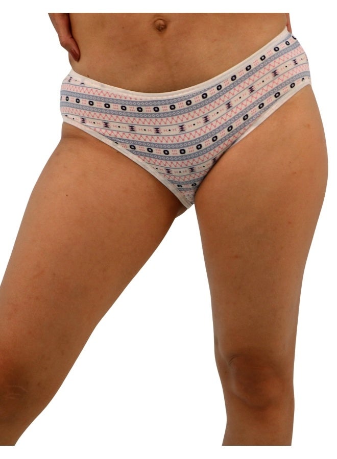 JOANNA JOANNA D001-2 Women's Plain & Floral Design Mid Rise 6-Pack Panties, Multicolor  - Image 2