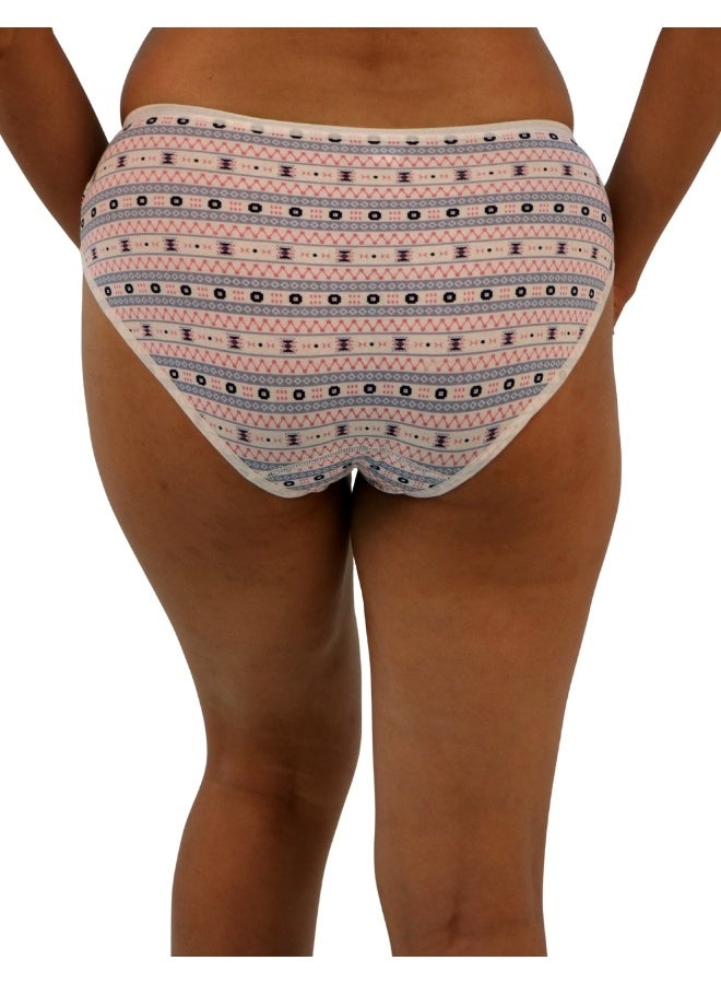 JOANNA JOANNA D001-2 Women's Plain & Floral Design Mid Rise 6-Pack Panties, Multicolor  - Image 4