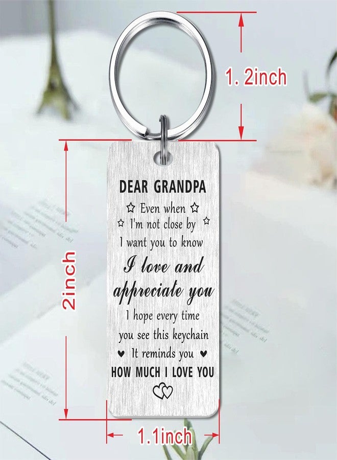 Jzxwan Grandpa Gifts from Grandkids - I Love My Grandpa Christmas Birthday Keychain, Best Grandfather Key Chain for Men, Grandfather Present from Granddaughter - Image 3