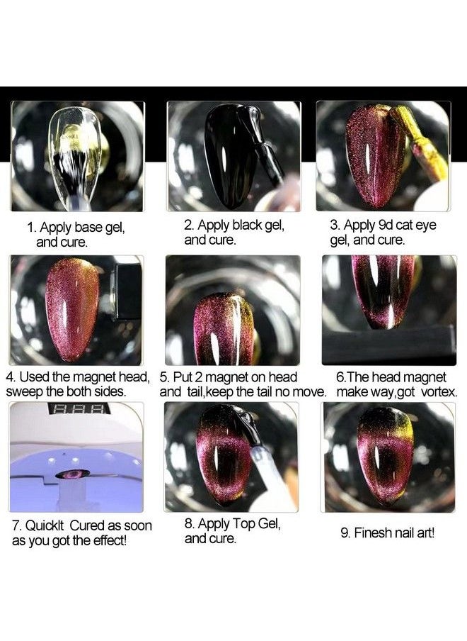 NAIL GIL - Cat Eye Gel Nail Polish 9D Cat Eye Gel Nail Polish Chameleon Gel Polish Soak Off U V Light Double Magic Colors Nail Polish Professional Use For Salona - Image 1
